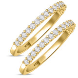Photo of Prudence 1/2 ct tw. Lab Grown Diamond Same Sex Ladies Band Set 10K Yellow Gold [WL1406Y]
