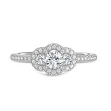 Photo of Harlowe 2/3 ct tw. Lab Grown Diamond Round Solitaire Engagement Ring 14K White Gold [BT1402WE-C000]