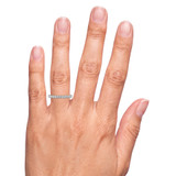 Photo of Melika 1 1/10 ct tw. Lab Grown Diamond Same Sex Ladies Band Set 10K Rose Gold [BT1408RL] [HT-2]