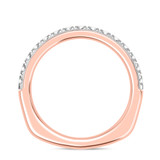 Photo of Melika 1 1/10 ct tw. Lab Grown Diamond Same Sex Ladies Band Set 10K Rose Gold [BT1408RL]