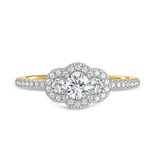 Photo of Harlowe 2/3 ct tw. Lab Grown Diamond Round Solitaire Engagement Ring 14K Yellow Gold [BT1402YE-C000]
