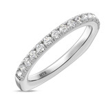 Photo of Melika 1 1/10 ct tw. Lab Grown Diamond Same Sex Ladies Band Set 14K White Gold [BT1408WL]