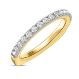 Photo of Melika 1 1/10 ct tw. Lab Grown Diamond Same Sex Ladies Band Set 14K Yellow Gold [BT1408YL]