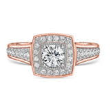 Photo of Kadia 1 ct tw. Lab Grown Diamond Round Solitaire Engagement Ring 10K Rose Gold [BT1403RE-C000]