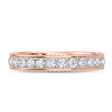 Photo of Kadia 2 1/4 ct tw. Lab Grown Diamond Round Solitaire Trio Set 14K Rose Gold [BT1403RM]