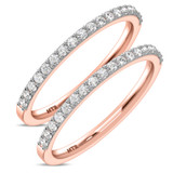 Photo of Keanu 1/2 ct tw. Lab Grown Ladies Diamond Band Set 10K Rose Gold [WL1410R]