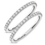 Photo of Keanu 1/2 ct tw. Lab Grown Diamond Same Sex Ladies Band Set 14K White Gold [WL1410W]