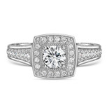 Photo of Kadia 1 ct tw. Lab Grown Diamond Round Solitaire Engagement Ring 14K White Gold [BT1403WE-C000]