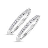 Photo of Nikau 3/8 ct tw. Lab Grown Diamond Same Sex Ladies Band Set 14K White Solid Gold [WL1411W]
