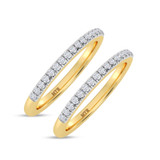 Photo of Nikau 3/8 ct tw. Lab Grown Diamond Same Sex Ladies Band Set 14K Yellow Solid Gold [WL1411Y]