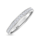 Photo of Gedel 2/3 ct tw. Lab Grown Diamond Same Sex Ladies Band Set 10K White Gold [BT1415WL]