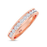 Photo of Lesha 1 1/4 ct tw. Lab Grown Diamond Same Sex Ladies Band Set 14K Rose Gold [BT1416RL]
