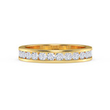 Photo of Lesha 1 1/4 ct tw. Lab Grown Diamond Same Sex Ladies Band Set 14K Yellow Gold [BT1416YL]