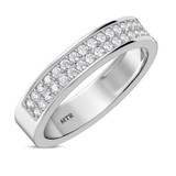 Photo of Marline 2/3 ct tw. Lab Grown Diamonds Mens Band 10K White Gold [BT1404WM]