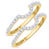 Photo of Soban 3/4 ct tw. Lab Grown Diamond Same Sex Ladies Band Set 10K Yellow Gold [WL1417Y]