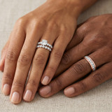 Photo of Oxley 2 5/8 ct tw. Lab Grown Diamond Round Solitaire Trio Set 10K Rose Gold [BT1405R-L095]