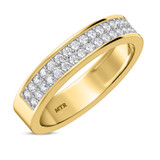 Photo of Marline 1 1/4 ct tw. Lab Grown Diamond Same Sex Mens Band Set 10K Yellow Gold [BT1404YM]