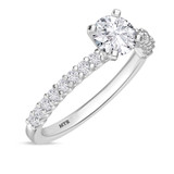 Photo of Prudence 1 ct tw. Lab Grown Diamond Round Solitaire Engagement Ring 14K White Gold [BT1406WE-L070]