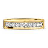 Photo of Keanu 1 1/5 ct tw. Lab Grown Diamond Mens Band Set 10K Yellow Gold [BT1410YM]