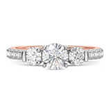 Photo of Melika 1 2/3 ct tw. Lab Grown Diamond Round Solitaire Engagement Ring 14K Rose Gold [BT1408RE-L070]