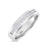 Photo of Lesha 1 1/5 ct tw. Lab Grown Diamond Same Sex Mens Band Set 10K White Gold [BT1416WM]