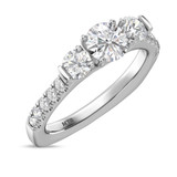 Photo of Melika 2 3/8 ct tw. Lab Grown Diamond Round Solitaire Trio Set 10K White Gold [BT1408WE-L070]