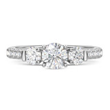 Photo of Melika 1 2/3 ct tw. Lab Grown Diamond Round Solitaire Engagement Ring 10K White Gold [BT1408WE-L070]