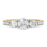 Photo of Melika 1 2/3 ct tw. Lab Grown Diamond Round Solitaire Engagement Ring 10K Yellow Gold [BT1408YE-L070]