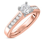 Photo of Samaria 2 1/10 ct tw. Lab Grown Diamond Round Solitaire Trio Set 14K Rose Gold [BT1409RE-L070]