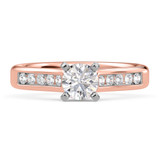 Photo of Samaria 1 ct tw. Lab Grown Diamond Round Solitaire Engagement Ring 14K Rose Gold [BT1409RE-L070]