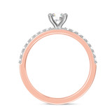 Photo of Keanu 1 1/2 ct tw. Lab Grown Diamond Round Solitaire Trio Set 14K Rose Gold [BT1410RE-L045]