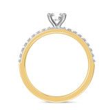 Photo of Keanu 1 1/2 ct tw. Lab Grown Diamond Round Solitaire Trio Set 10K Yellow Gold [BT1410YE-L045]