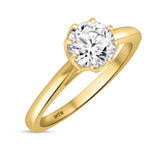 Photo of Allonia 1 ct tw. Lab Grown Diamond Round Solitaire Trio Set 10K Yellow Gold [BT1412YE-L095]