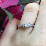 Photo of Dothan 7/8 ct tw. Lab Grown Diamond Round Solitaire Engagement Ring 14K White Gold [BT1414WE-C000]