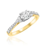 Photo of Dothan 1 1/2 ct tw. Lab Grown Diamond Round Solitaire Trio Set 10K Yellow Gold [BT1414YE-C000]