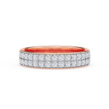 Photo of Gedel 3 ct tw. Lab Grown Diamond Round Solitaire Trio Set 10K Rose Gold [BT1415RM]