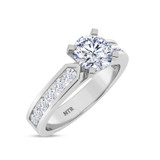 Photo of Lesha 1 1/2 ct tw. Lab Grown Diamond Round Solitaire Engagement Ring 10K White Gold [BT1416WE-L095]