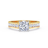 Photo of Lesha 1 1/2 ct tw. Lab Grown Diamond Round Solitaire Engagement Ring 10K Yellow Gold [BT1416YE-L095]