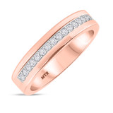 Photo of Soban 3/8 ct tw. Lab Grown Diamonds Mens Band 10K Rose Gold [BT1417RM]