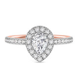 Photo of Adeola 7/8 ct tw. Lab Grown Diamond Pear Solitaire Engagement Ring 10K Rose Gold [BT1418RE-C000]