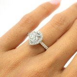 Photo of Adeola 7/8 ct tw. Lab Grown Diamond Pear Solitaire Engagement Ring 10K Rose Gold [BT1418RE-C000]