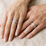 Photo of Adeola 1 2/3 ct tw. Lab Grown Diamond Pear Solitaire Trio Set 14K Rose Gold [BT1418R-C000]
