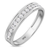 Photo of Adeola 1/2 ct tw. Lab Grown Diamonds Mens Band 10K White Gold [BT1418WM]