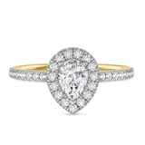 Photo of Adeola 1 2/3 ct tw. Lab Grown Diamond Pear Solitaire Trio Set 10K Yellow Gold [BT1418YE-C000]