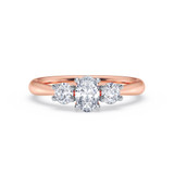 Photo of Amari 3/4 ct tw. Lab Grown Diamond Oval Solitaire Trio Set 14K Rose Gold [BT1419RE-C000]