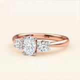 Photo of Amari 3/4 ct tw. Lab Grown Diamond Oval Solitaire Engagement Ring 14K Rose Gold [BT1419RE-C000]