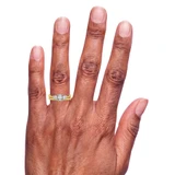 Photo of Amari 3/4 ct tw. Lab Grown Diamond Oval Solitaire Trio Set 10K Yellow Gold [BR1419Y-C000] [HT-3]
