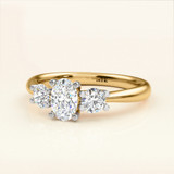 Photo of Amari 3/4 ct tw. Lab Grown Diamond Oval Solitaire Engagement Ring 10K Yellow Gold [BT1419YE-C000]