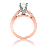 Photo of Astrella 1 ct tw. Lab Grown Diamond Round Solitaire Engagement Ring 14K Rose Gold [BT1701RE-L095]