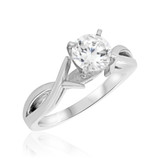 Photo of Astrella 1 ct tw. Lab Grown Diamond Round Solitaire Engagement Ring 10K White Gold [BT1701WE-L095]